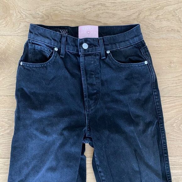 Revice Denim - Slit Knee Straight Leg Jeans in Black - Picture 4 of 8